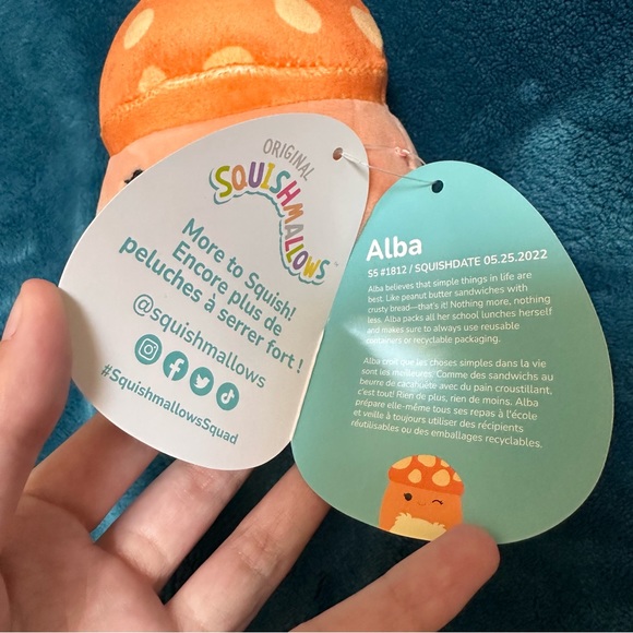 SQUISHMALLOWS Alba the Mushroom 5in NWT - Picture 2 of 2